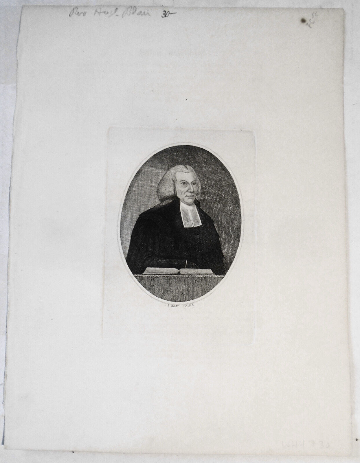 Rev. Dr. Hugh Blair. Etching by John Kay, 1798.