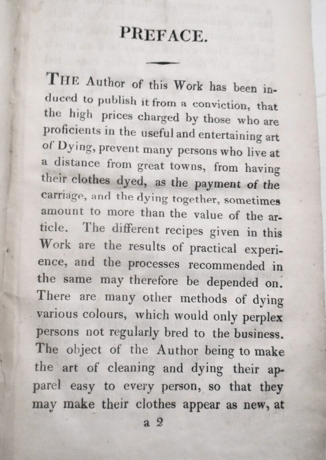 1818 The Family Dyer and Scourer, by William Tucker. 2nd ed