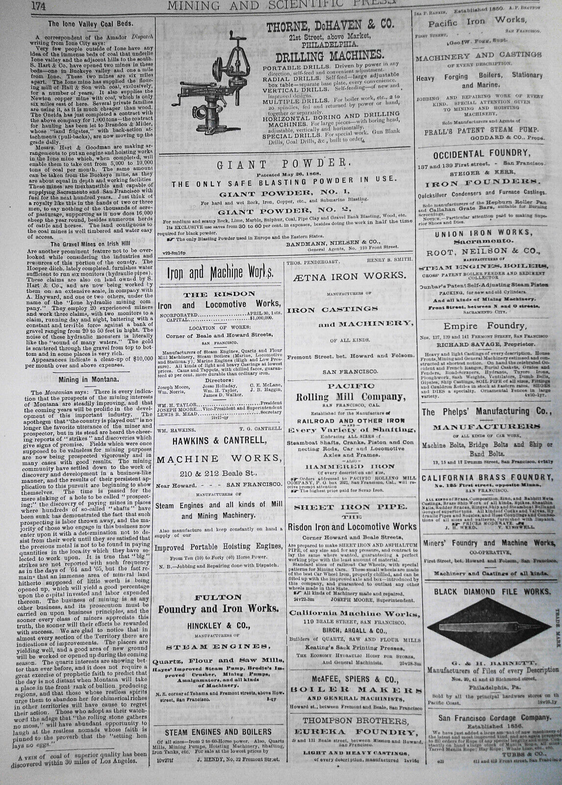 Mining and Scientific Press, March 11, 1876. Ballooning; Photo-lithography, etc