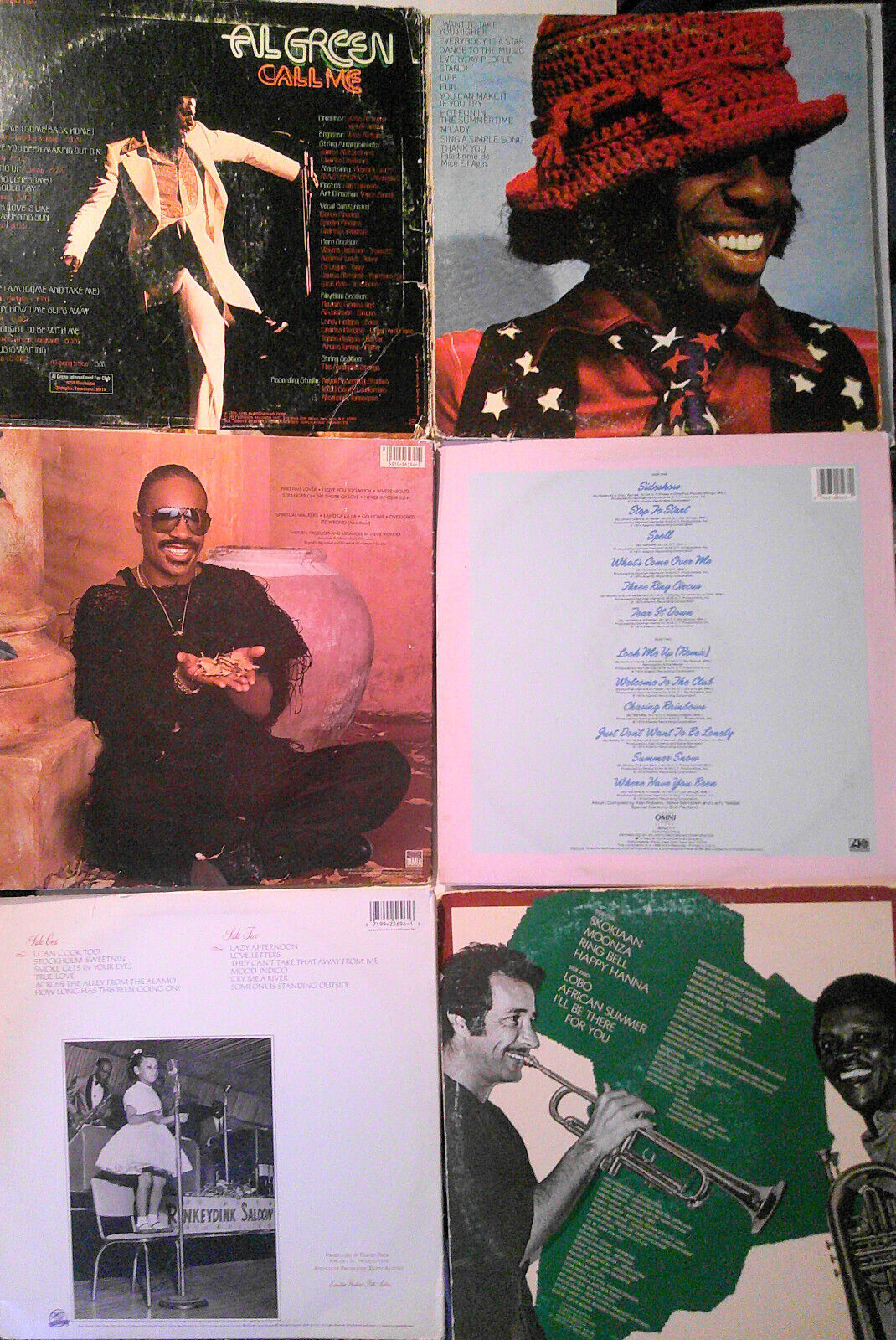 Lot of 6 R&B Soul LP records: Al Green, Sly Stone, Blue Magic, Stevie Wonder ...