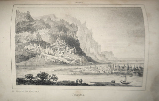 1840 Rusia - Jakoutsk - original engraving. El universo pintoresco