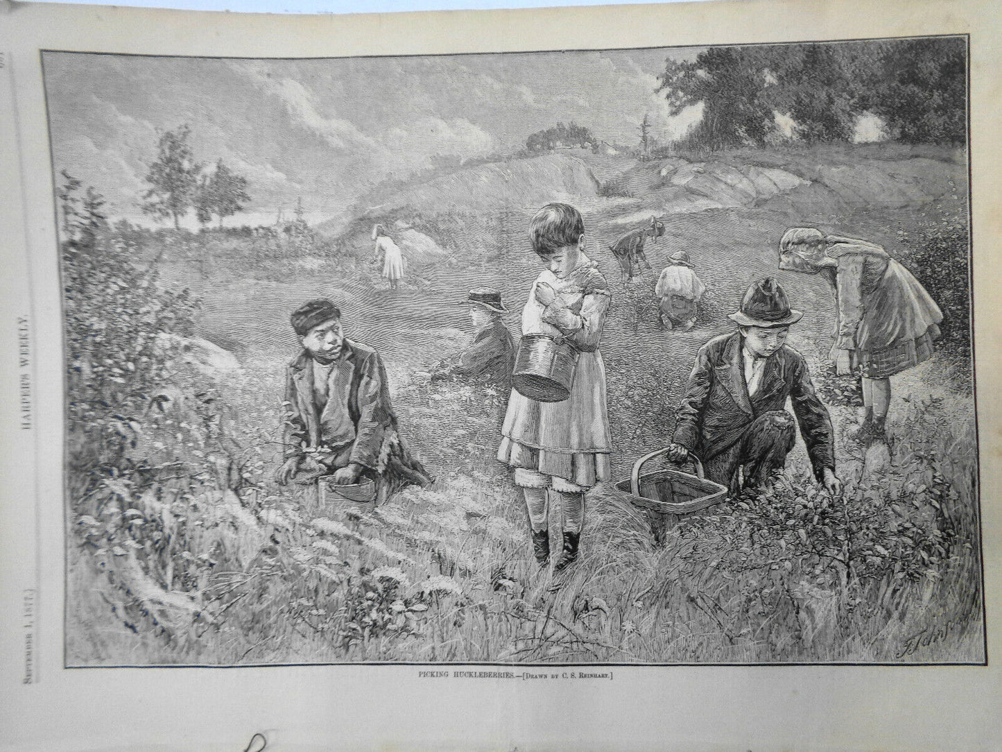 Harper's Weekly - Sept 1, 1877  - The Smallbreed (Black) Family at Seashore; etc