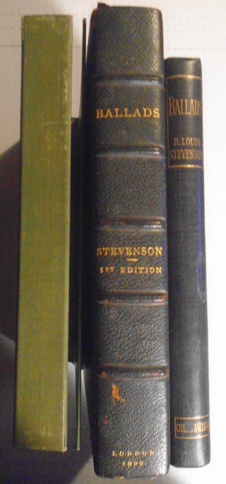Ballads by Robert Louis Stevenson, 1st 1890. McCutcheon bookplate by F Spenceley