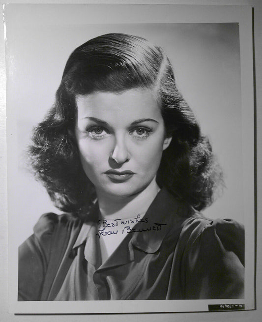 Joan Bennett Signed  Photo 8" x10 "