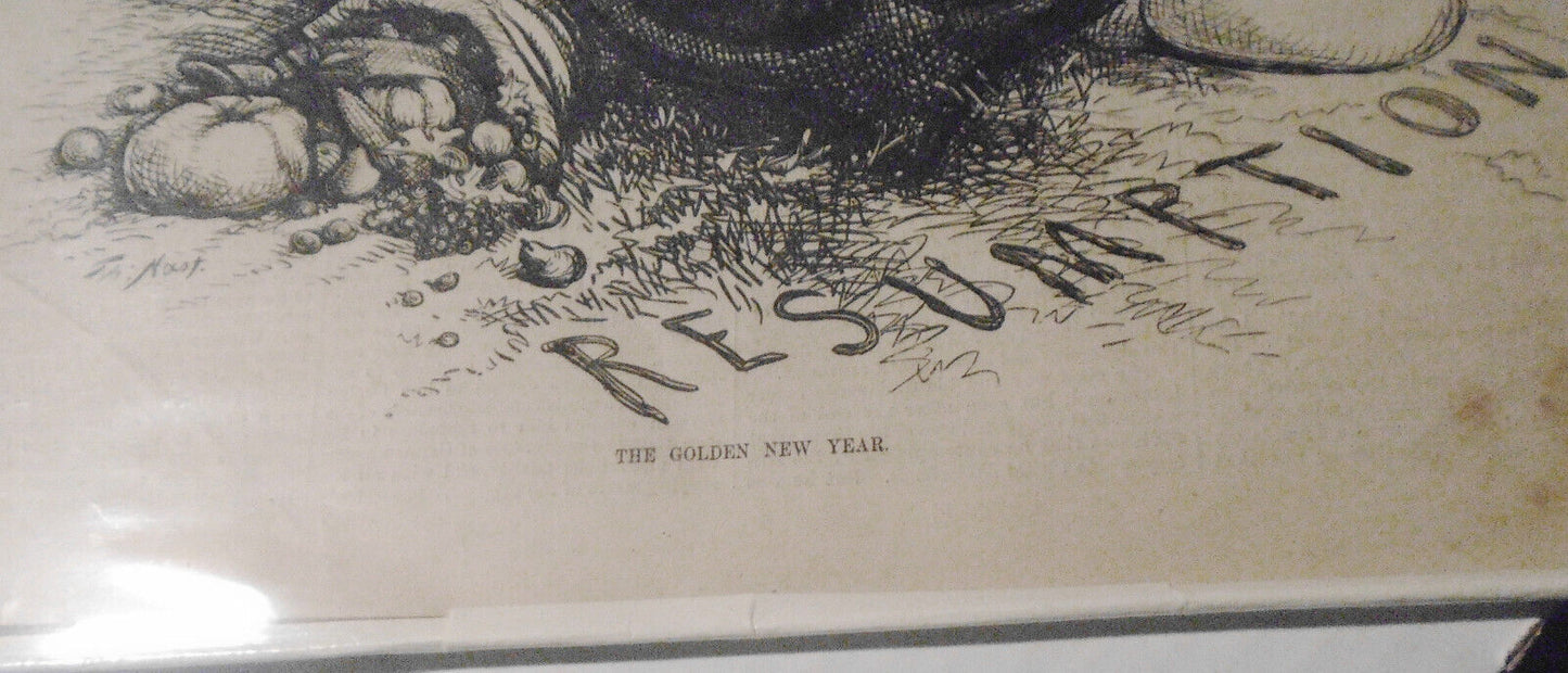 The Golden New Year:  Resumption of the Gold Standard, by Thomas Nast - HW 1879