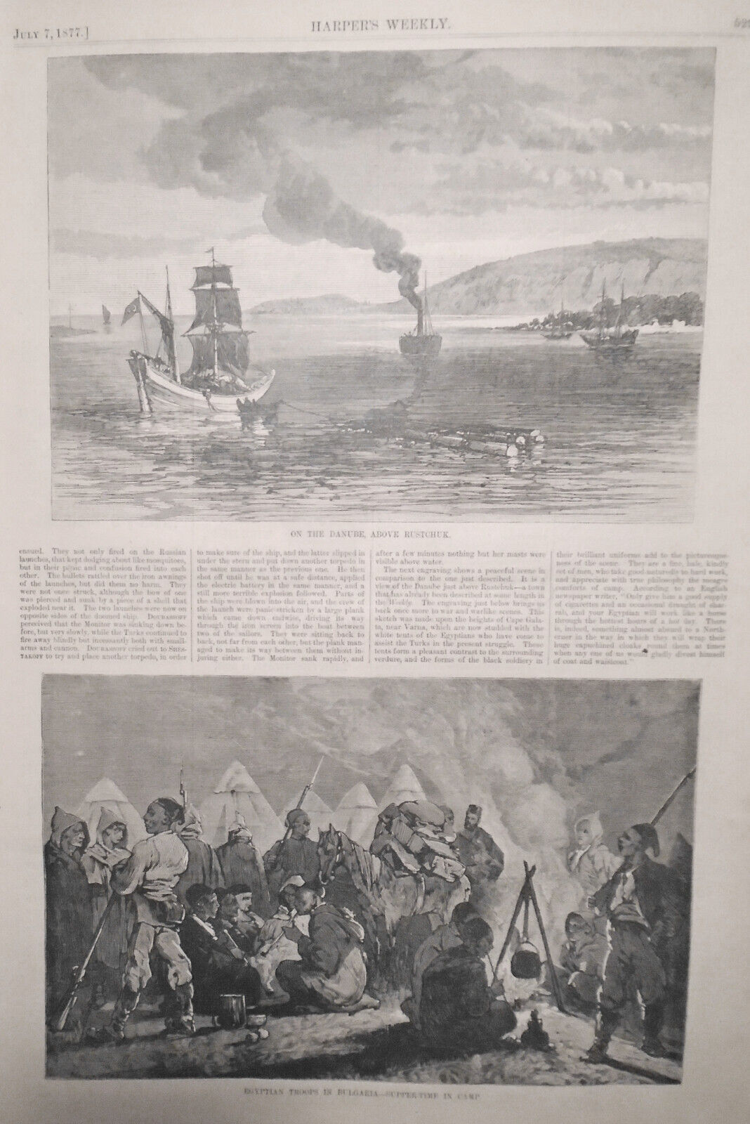 Harper's Weekly July 7, 1877 - Manhattan Abattoir; Foully Murdered; Russia Turk