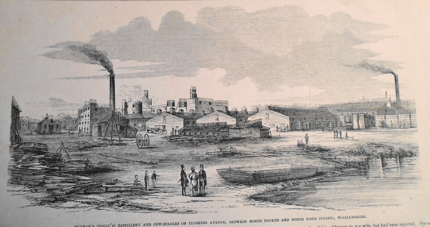 Swill Cow Stables, North Fifth Street Williamsburg - Frank Leslie's June 19,1858