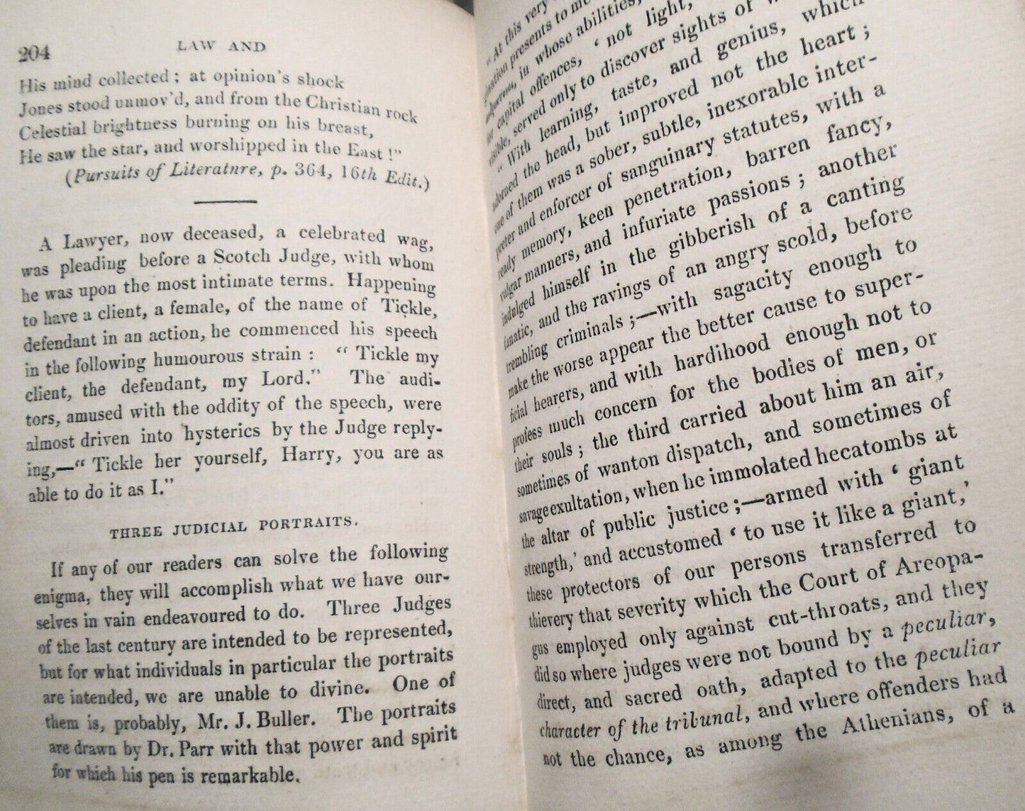 [Law] 1825 Westminster Hall or professional relics & anecdotes of the bar; 3 vol