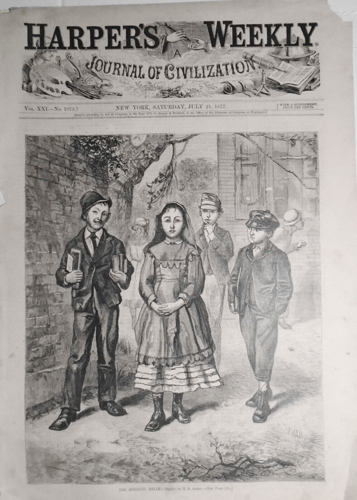 "The Reigning Belle" -  Harper's Weekly, July 21, 1877