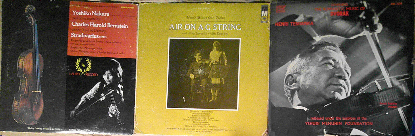 3  violin LPs lot: Yoshiko Nakura on Stradivarius; Temianka; Stuttgart Orchestra