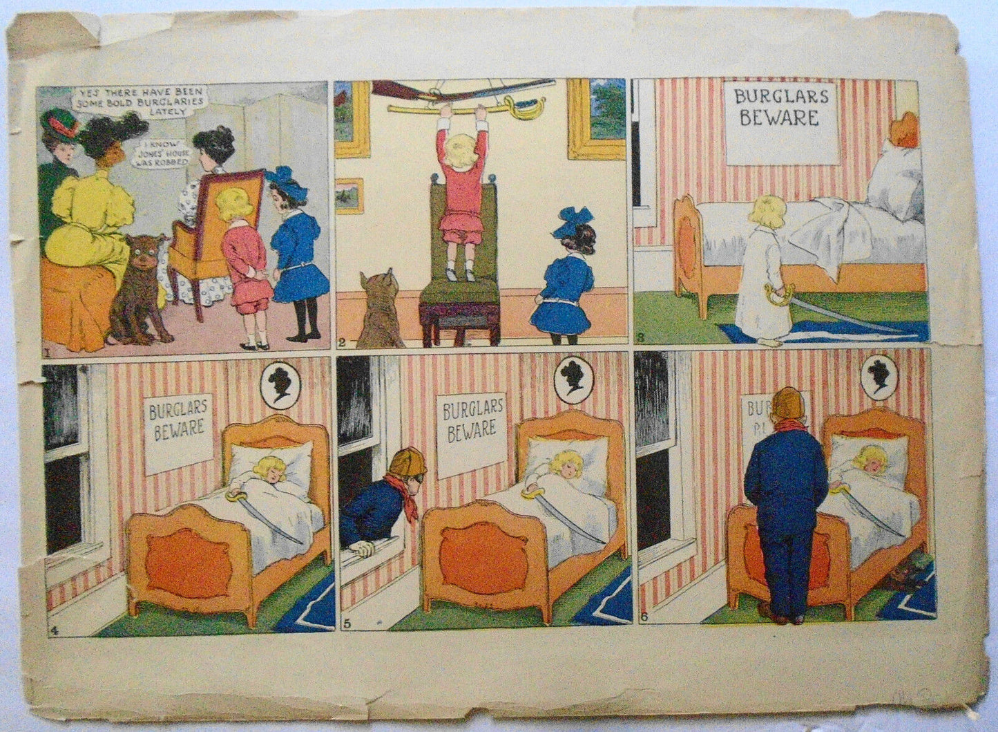 Burglars Beware - color print [Buster Brown], ca 1900