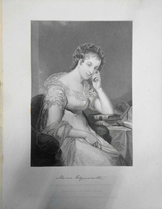 Maria Edgeworth - original portrait engraving - 1876 - Duyckinck Int'l Gallerie