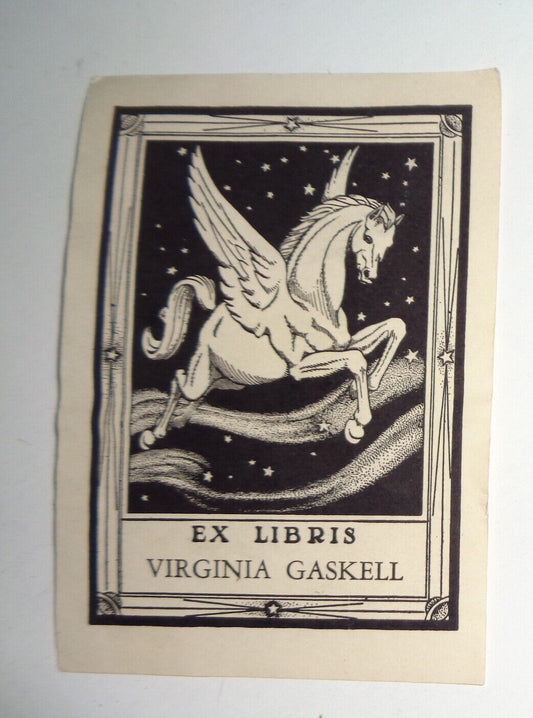 Virginia Gaskell - Ex Libris Bookplate, circa 1943