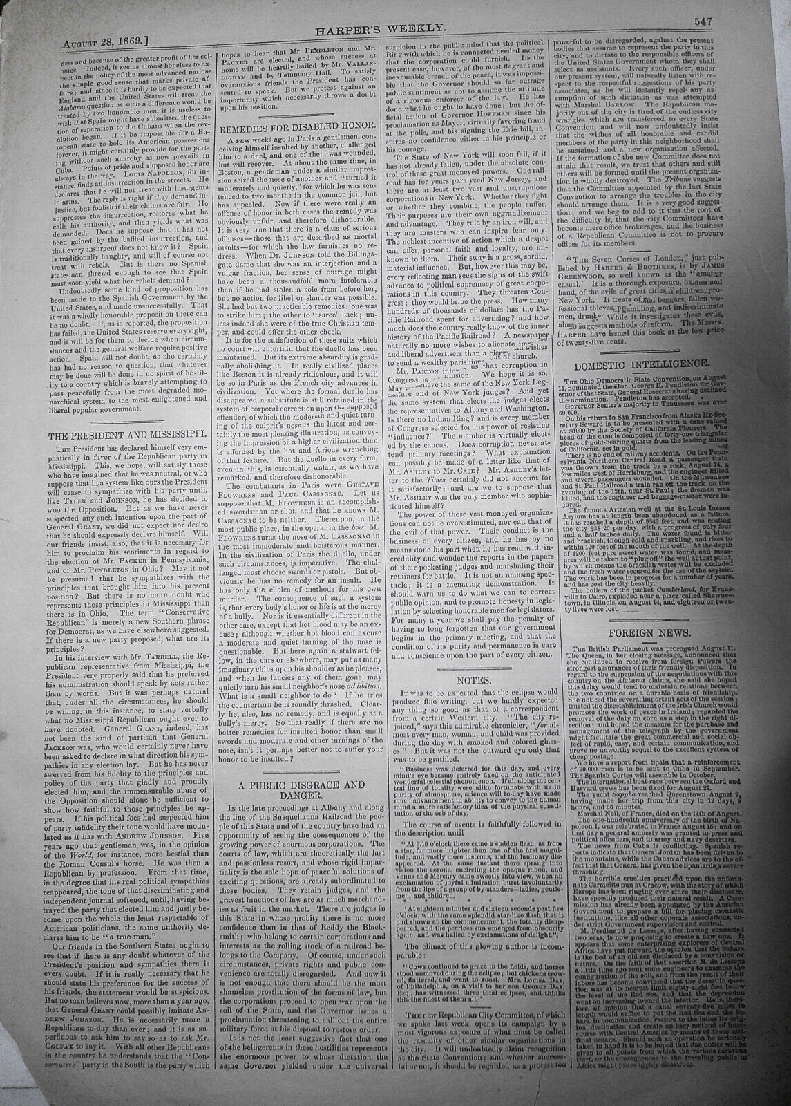 Dubuque Steamboat Riot on the Mississippi + Textile Expo, Cincinnati, H. W. 1869