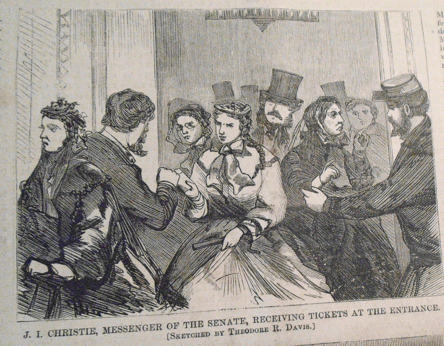 "The Impeachment Trial" -- Harper's Weekly - April 11, 1868. Story & 2 Prints