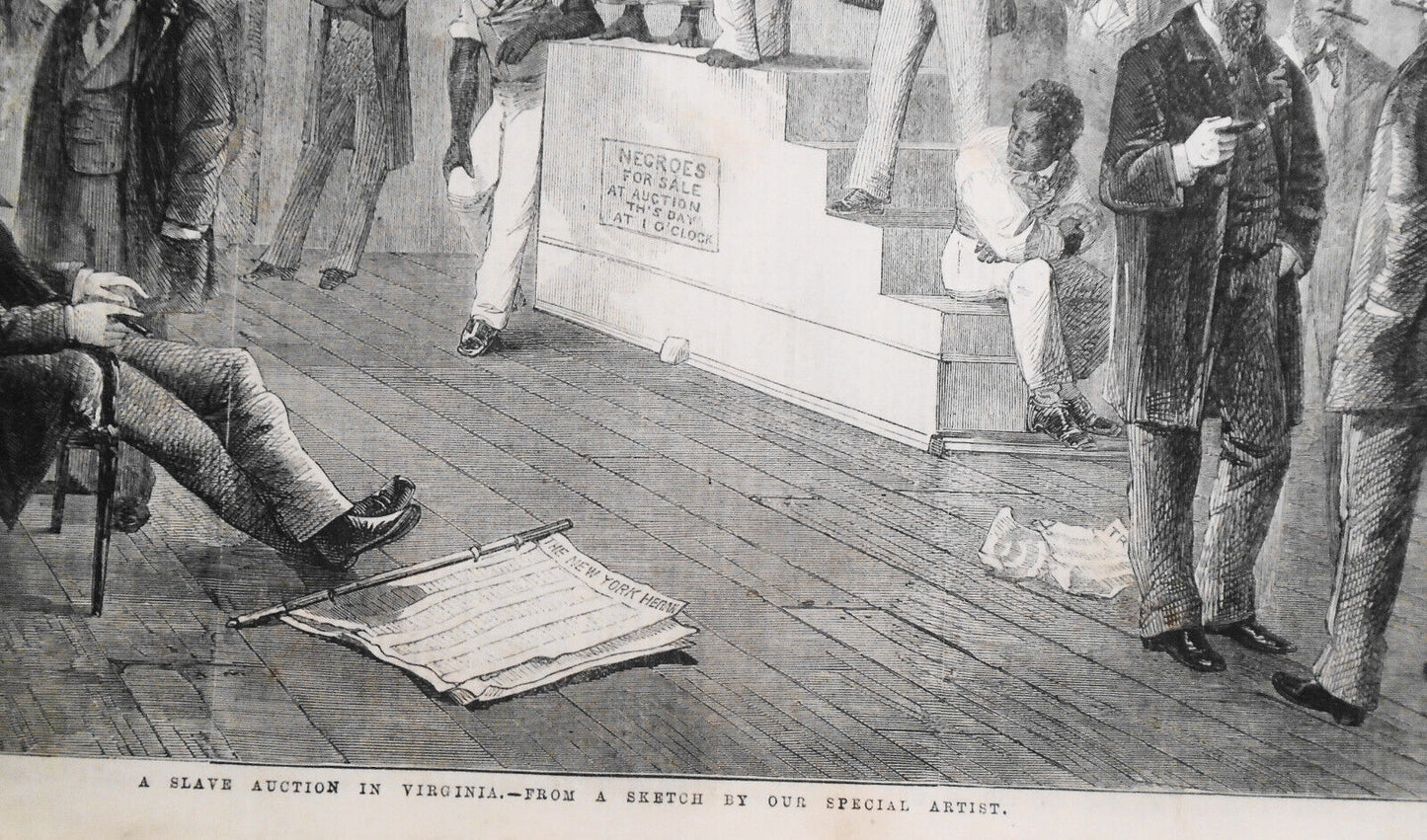 Slave Auctions in Richmond Virginia - Illustrated London News 2/16/1861 Complete