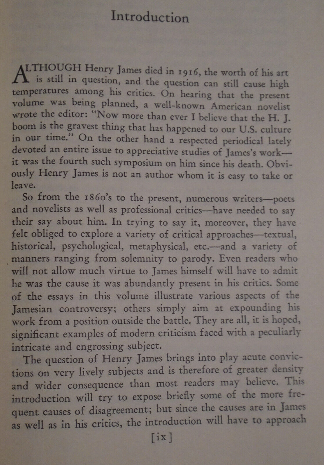 The Question of Henry James, by Dupee. First Edition 1945. Eliot, Auden, Gide...