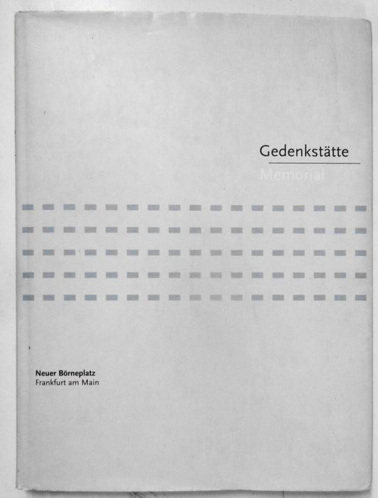 Gedenkstatte Memorial, by Klaus Klemp. 1996. First Edition. Hardcover; Fine/Fine