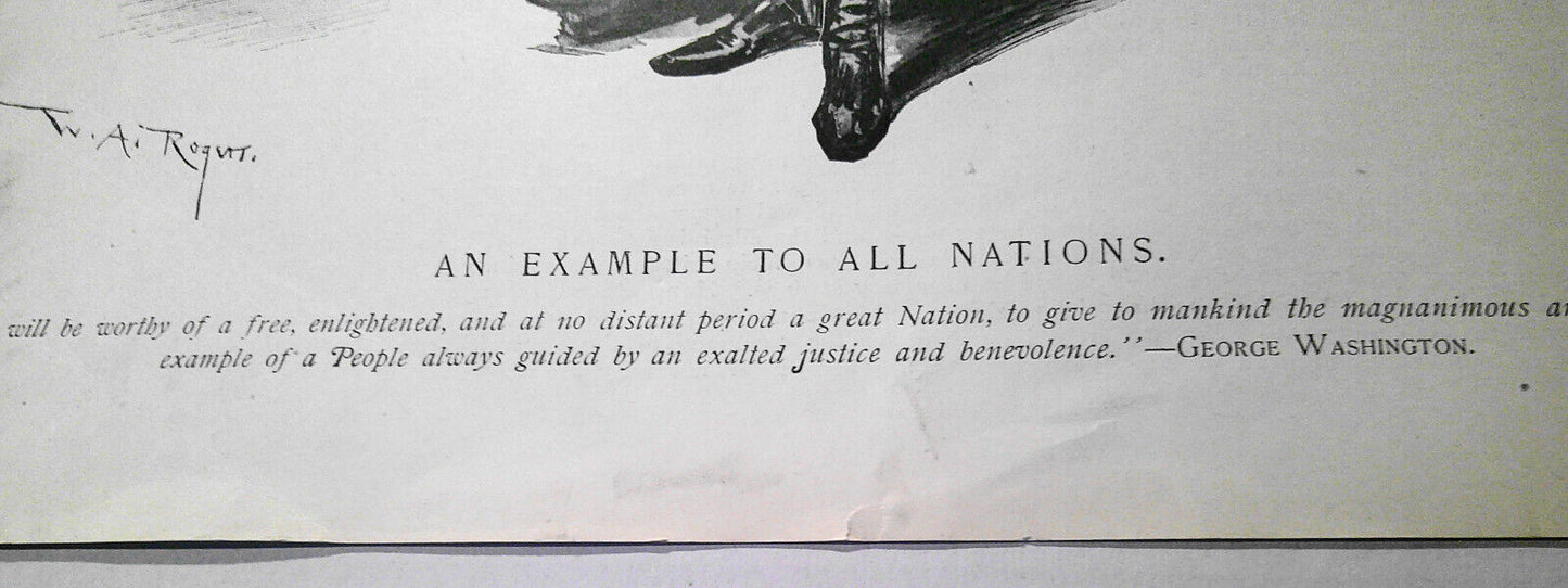 An Example To All Nations, by W. A. Rogers - Harper's Weekly March 12, 1898