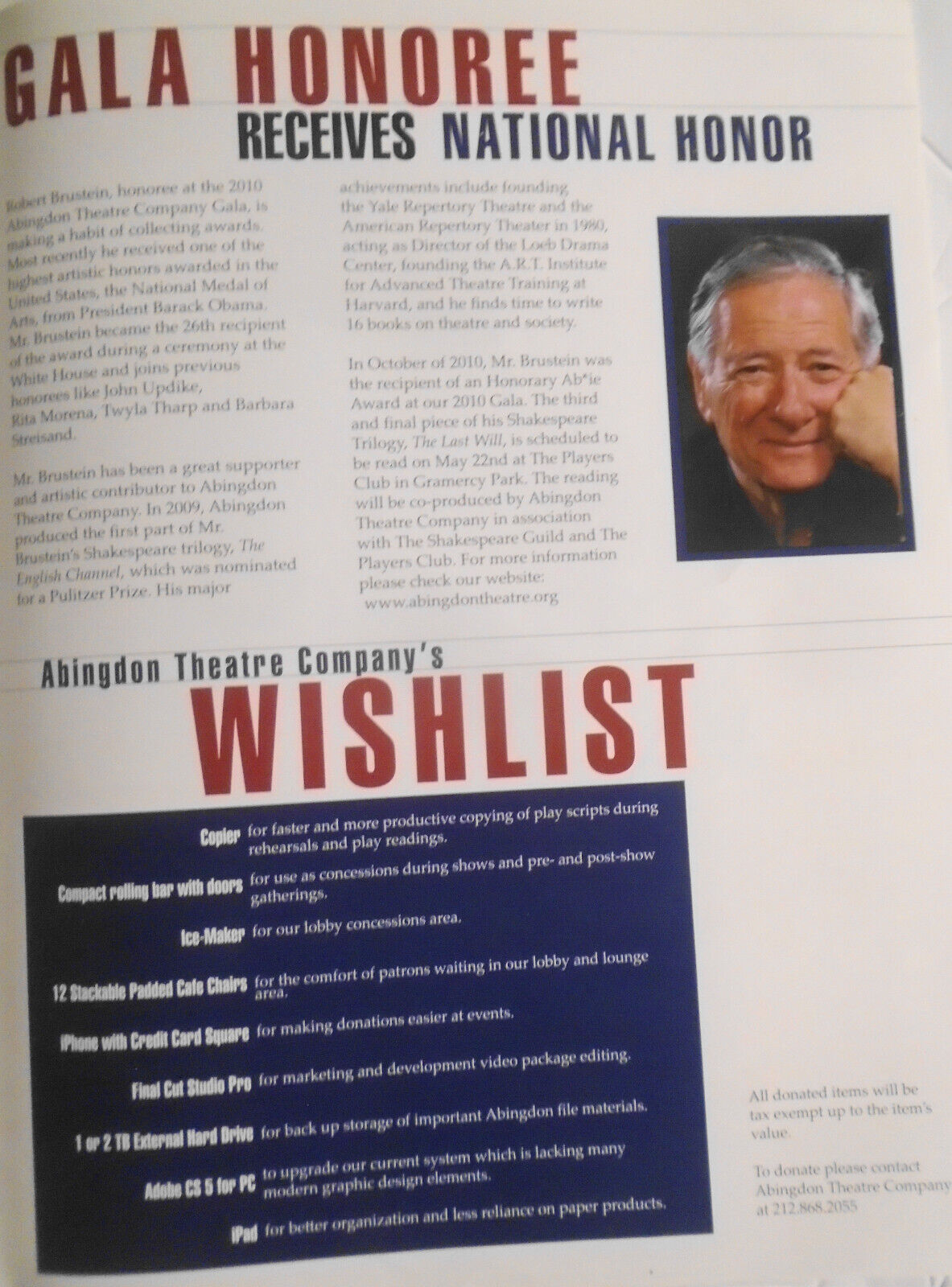 Summer in Sanctuary - Dorothy Strelsin Theatre 2011 - Souvenir program & inserts