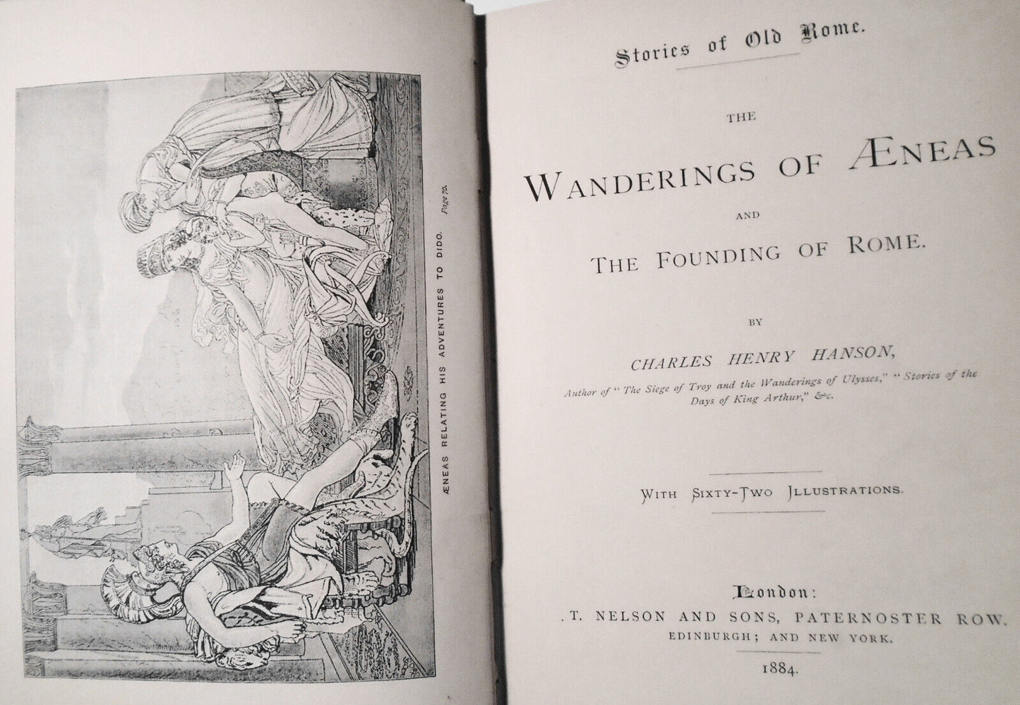 The Wanderings Of Aeneas & The Founding Of Rome by Charles Henry Hanson 1884 1st