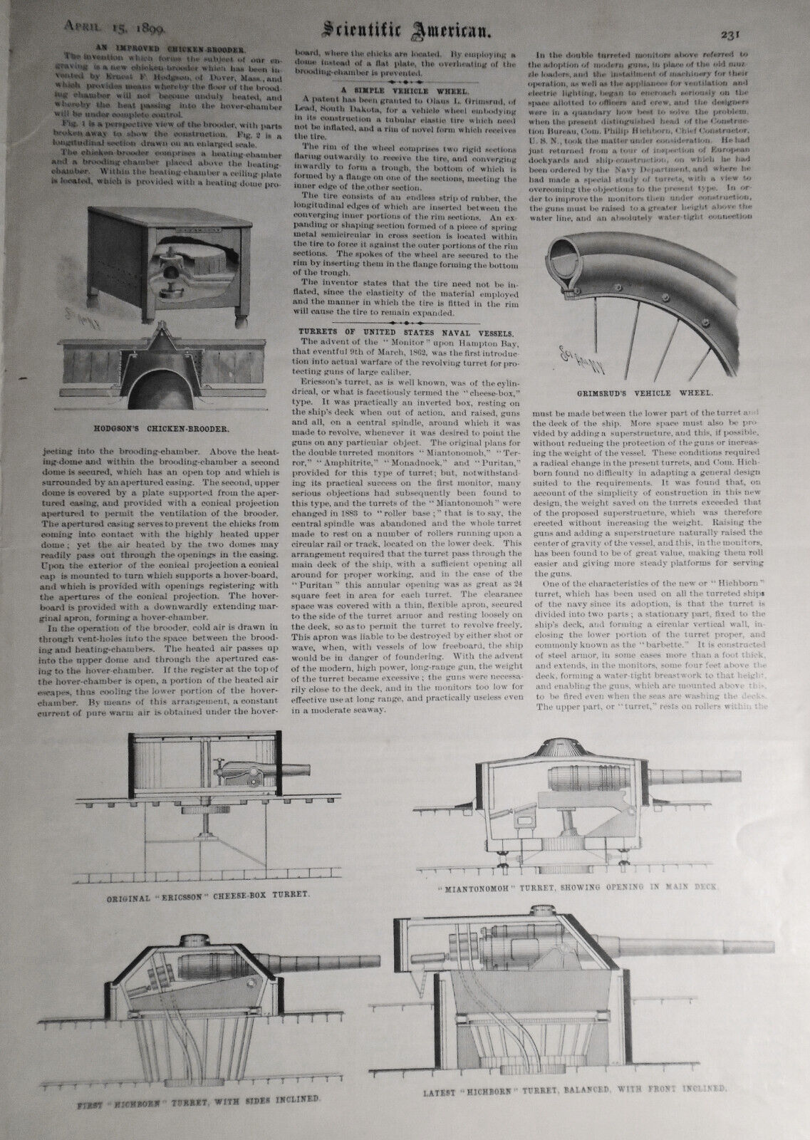 Scientific American - April 15, 1899. First Railway To The Klondike, etc
