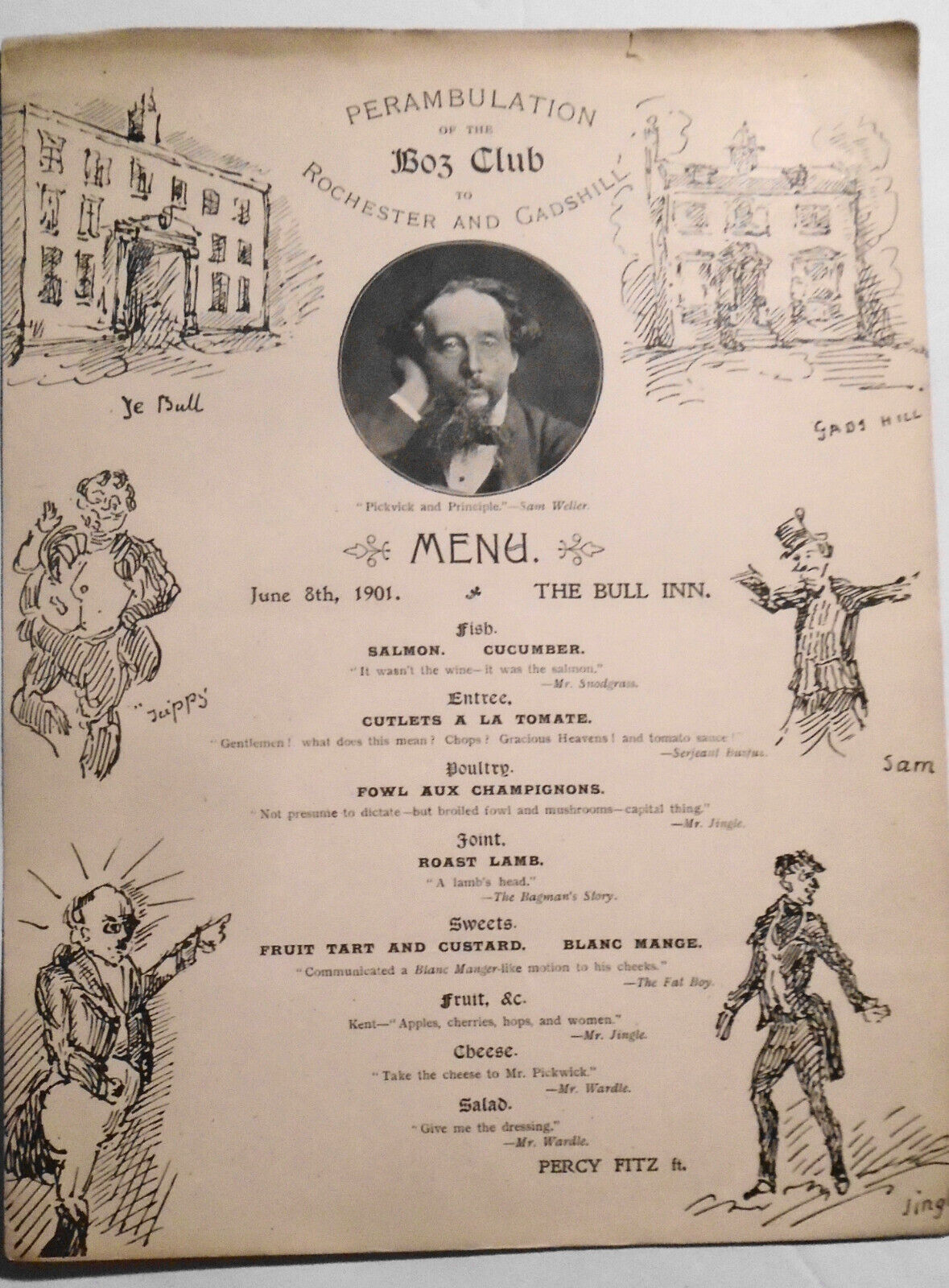 [Charles Dickens] 1900-1914 BOZ Club Papers, Annual Dinner, Correspondence, etc