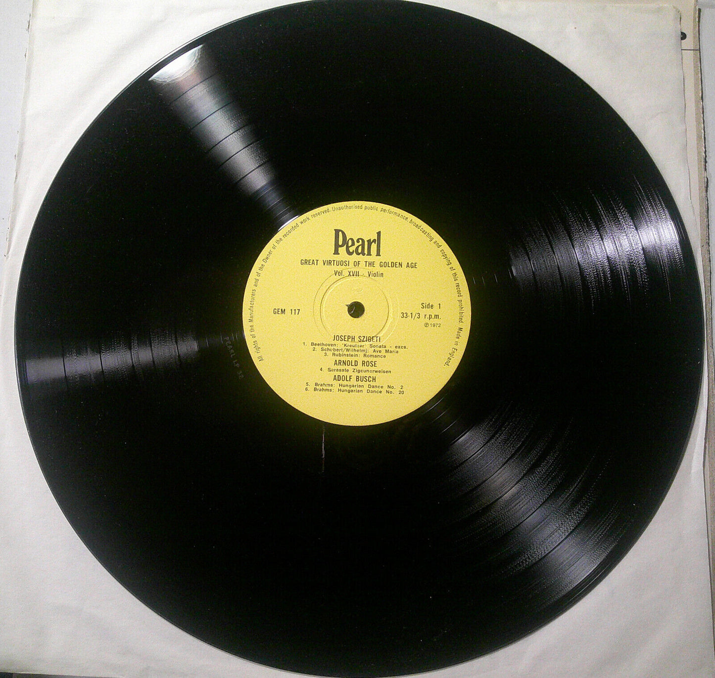 4 violin & cello vinyl LPs lot : Milstein, Szigeti, Meunier, de Sarasate, et al