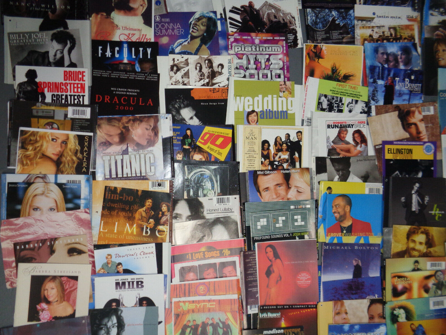 300 CD inserts, booklets - R&B, latin, rock, pop, jazz, etc.