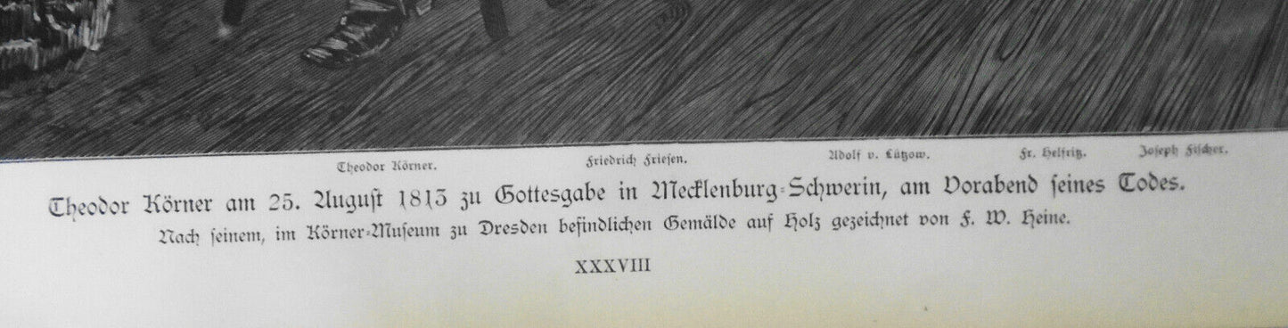 Theodor Körner am 25. August 1813 zu Gottesgabe in Mecklenburg-Schwerin -- 1882