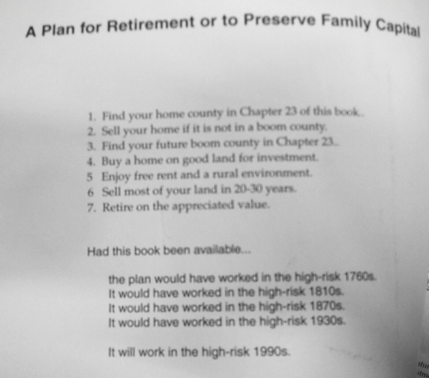 Boom Counties... Wealth & Serenity In a High-Risk Economy by Jack Lessinger 1997