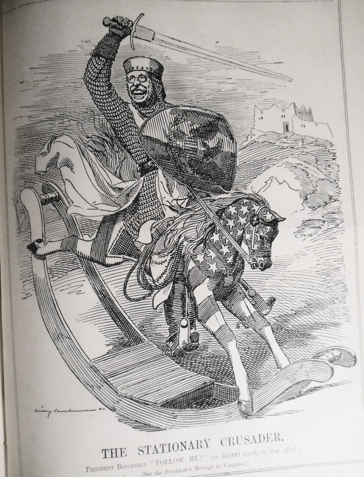 Punch Magazine, July-Dec 1907. Bound volume. With  1907 Almanac.