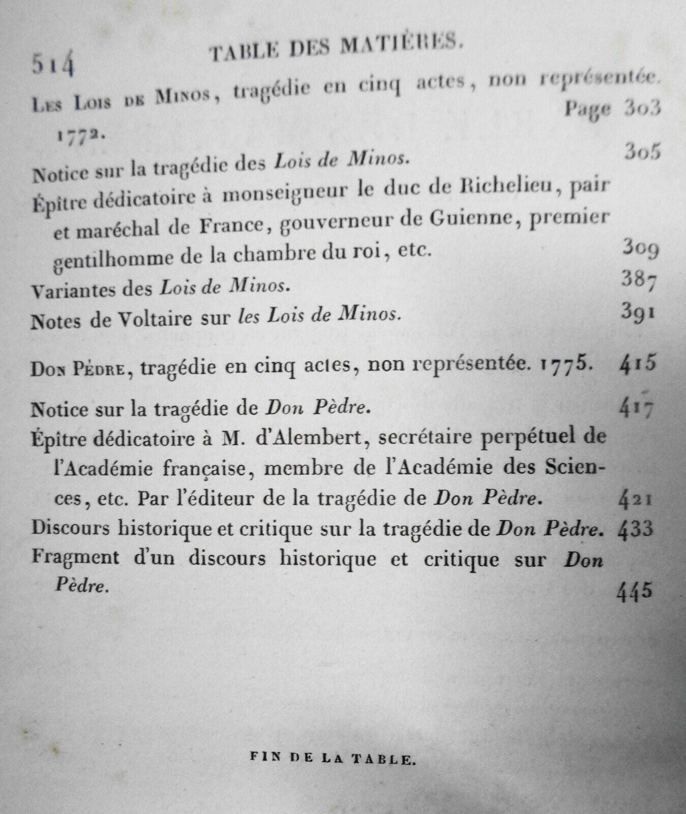 1829  - OEUVRES COMPLETES DE VOLTAIRE, TOME VIII : THEATRE, TOME VI.