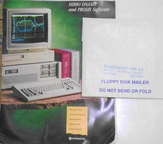 Hitachi HIBIO DNASIS and PROSIS software - Demo program. DNA Analysis. ca 1989.