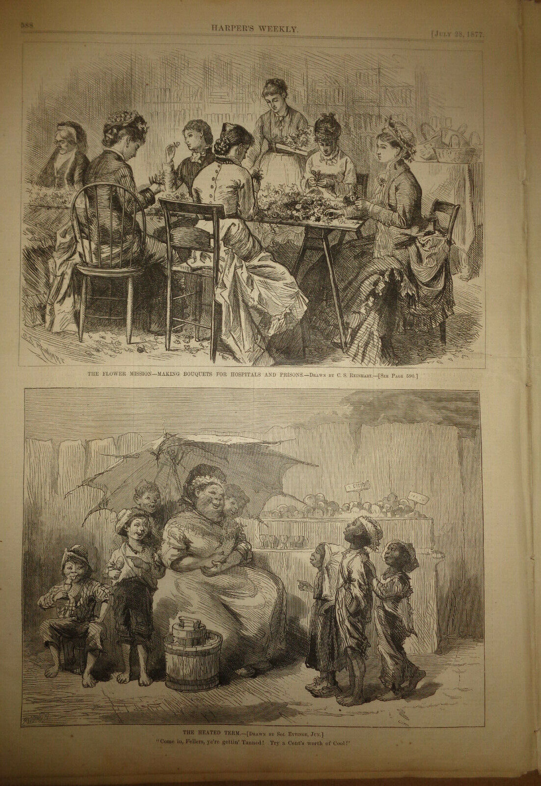 HARPER'S WEEKLY JULY 28 1877 - INTERCOLLEGIATE ATHLETICS,, TRINITY CHURCH ...