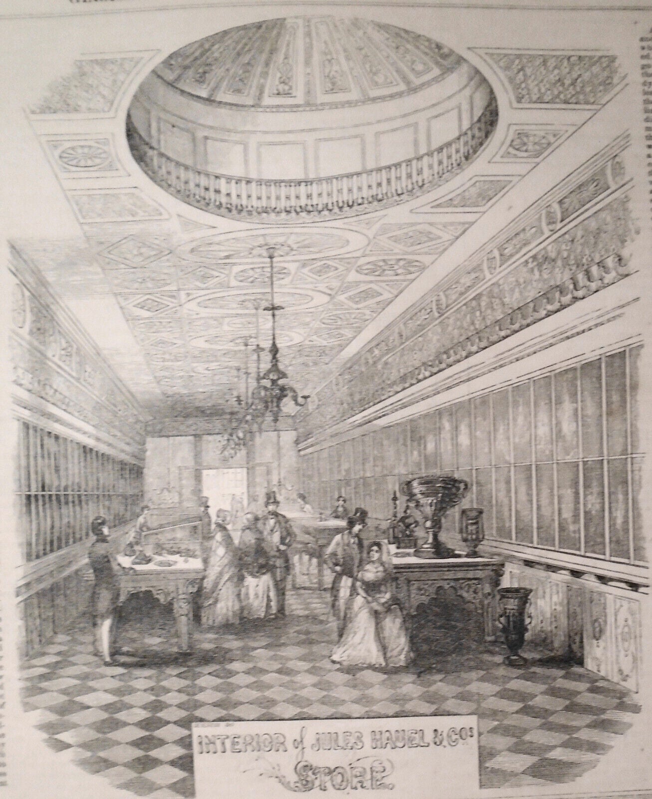 Jules Hauel & Co's Perfumery Store - 1853 - Original 2 Pages, Story & 3 Prints