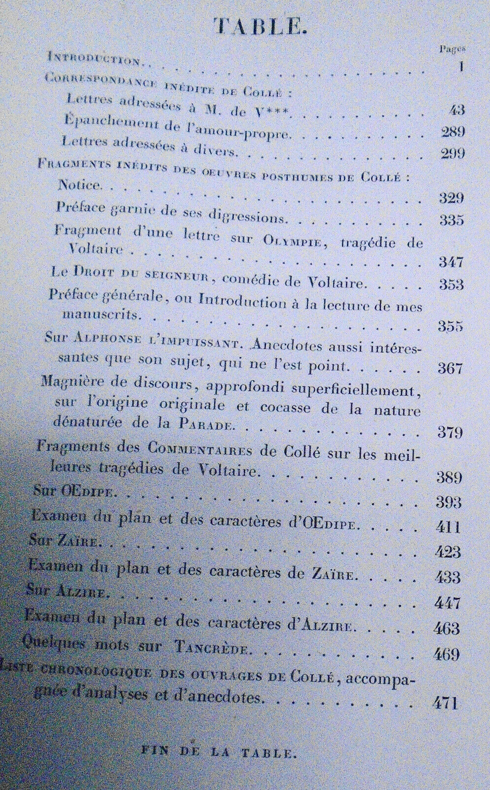 1864 Charles Colle - Correspondance inedite de Colle faisant suite a son journal