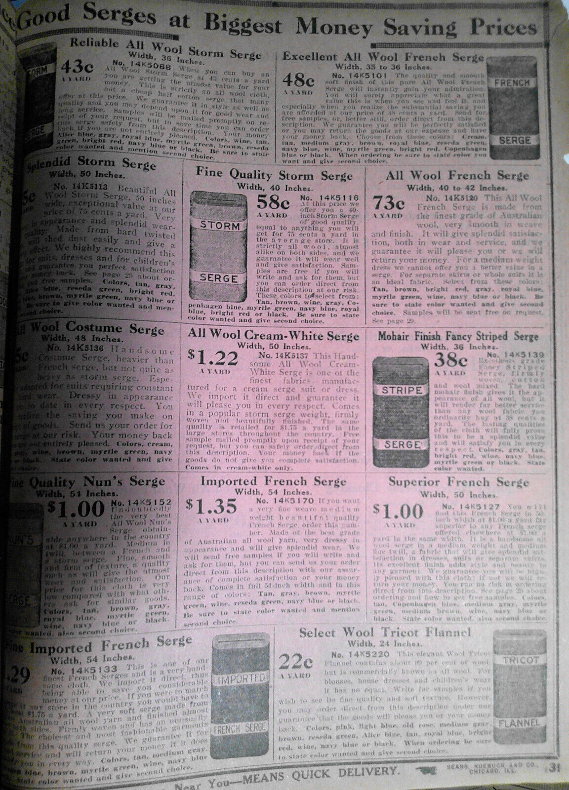 10 pages of household bargains from Sears, Roebuck & Co Retail Catalog 1905