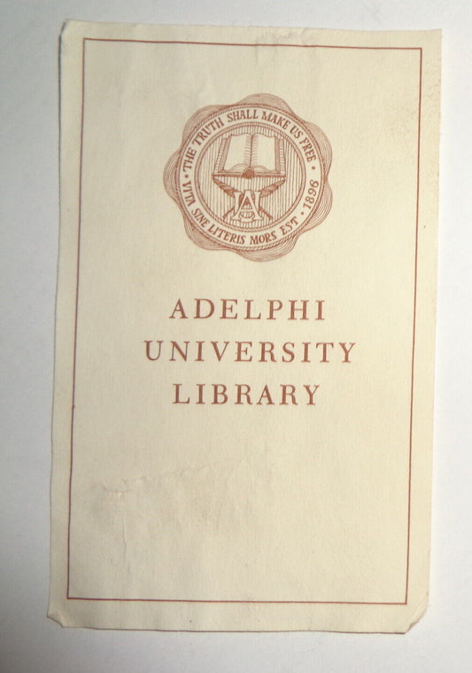 Adelphi University Library - Ex Libris Bookplate.