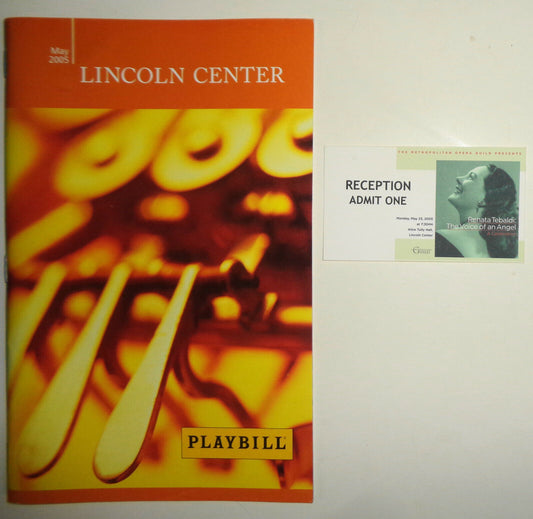 Renata Tebaldi: Voice of An Angel - Playbill, 2005, Lincoln Center - Anna Moffo