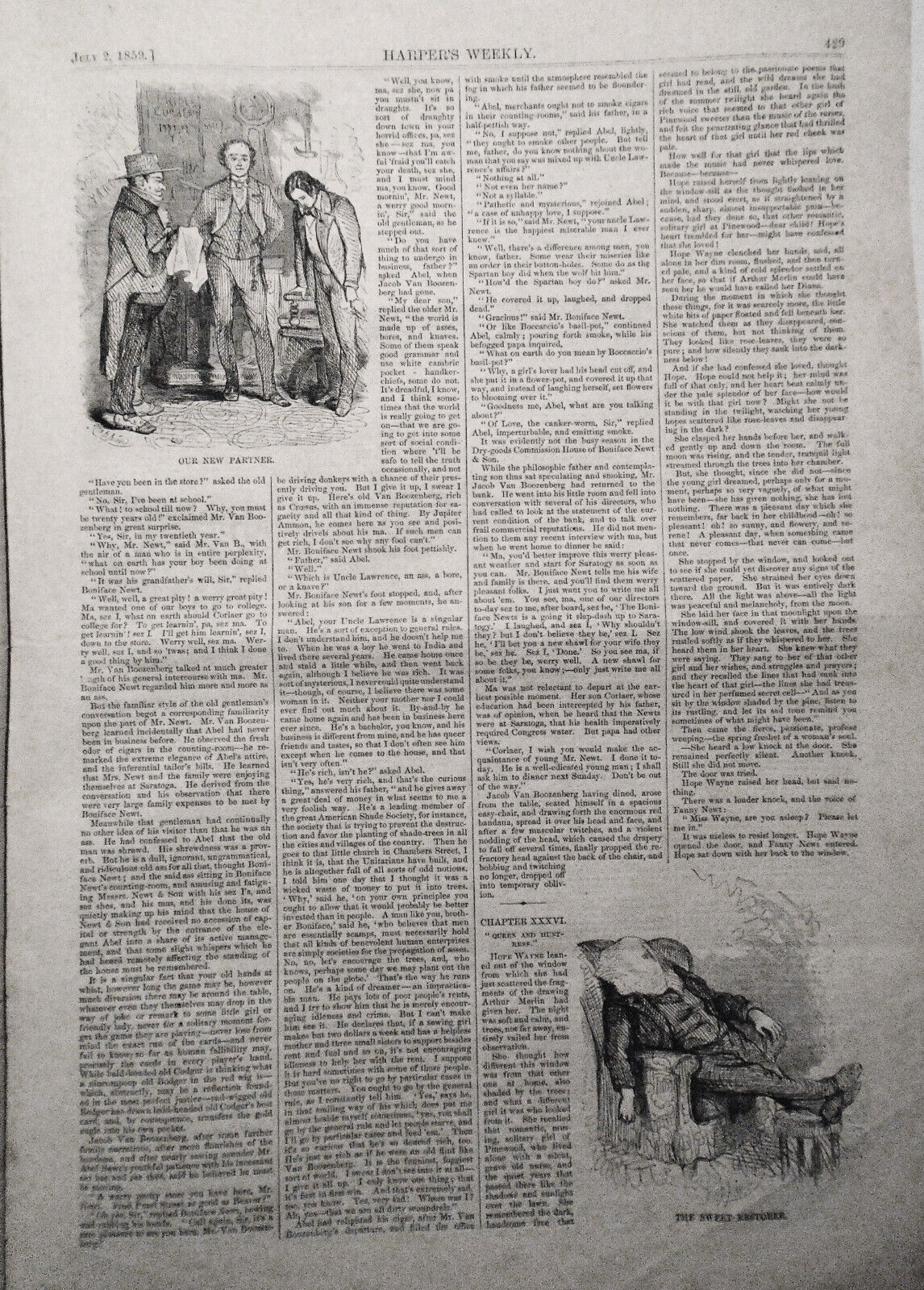 Harper's Weekly July 2, 1859  - Napoleon Visits Wounded; Eugenie Presiding, etc.