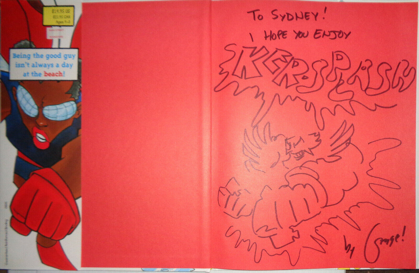 Ker-Splash! by George O'Connor. SIGNED / INSCRIBED First edition Hardcover/DJ
