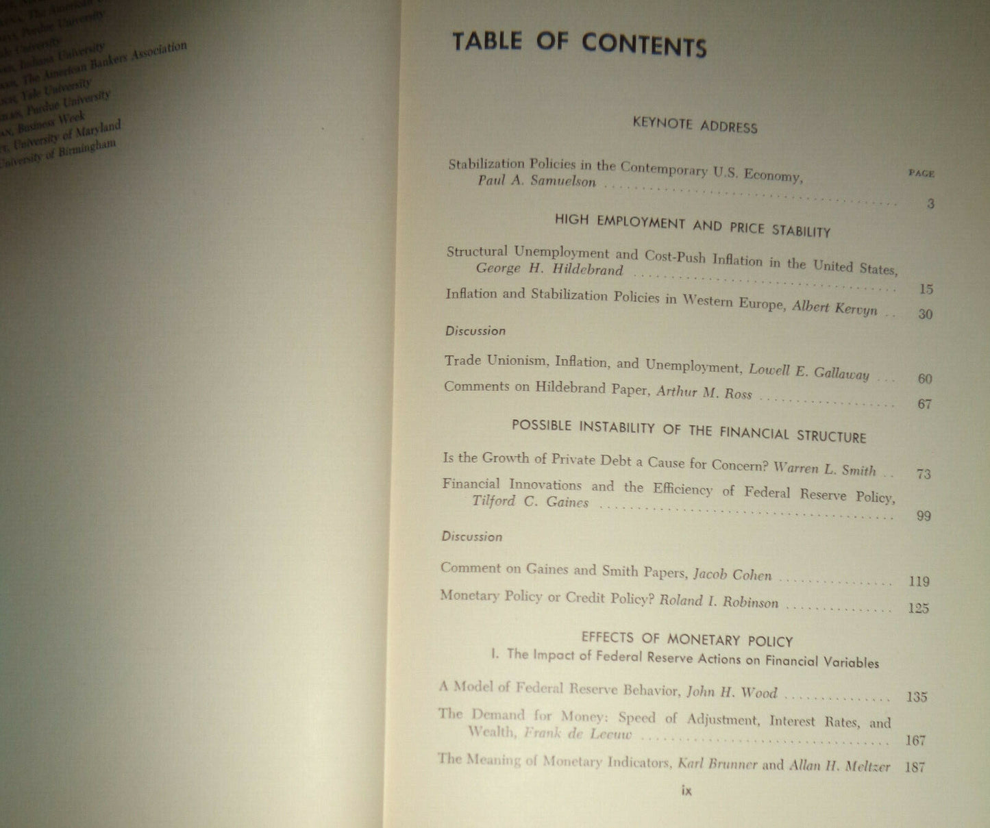 Monetary process and policy: a symposium edited by George Horwich 1967 Hardcover