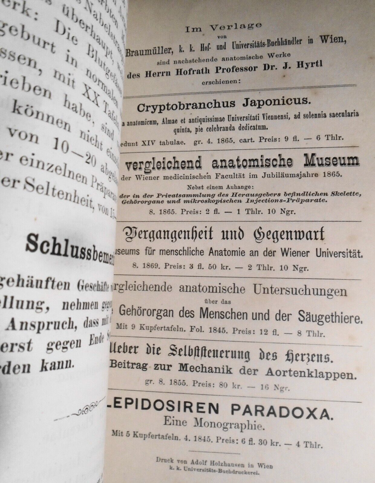 1873 [Medicine] Catalog mikroskopischer Injections-Präparate... by  Joseph Hyrtl