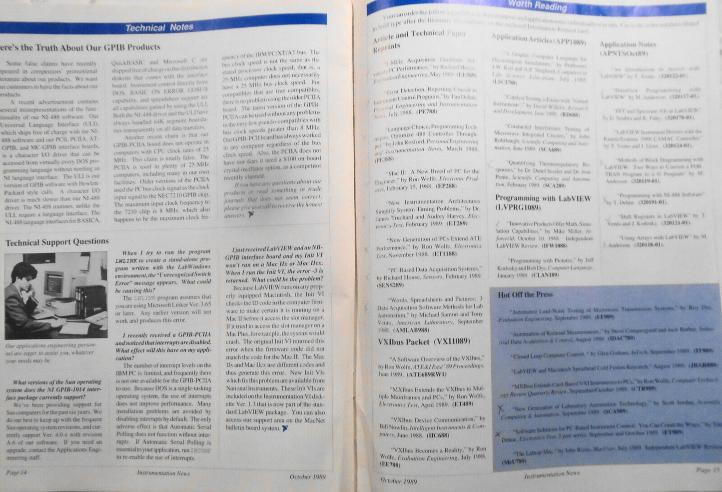 Instrumentation News, by National Instruments - Premiere Issue - October 1989