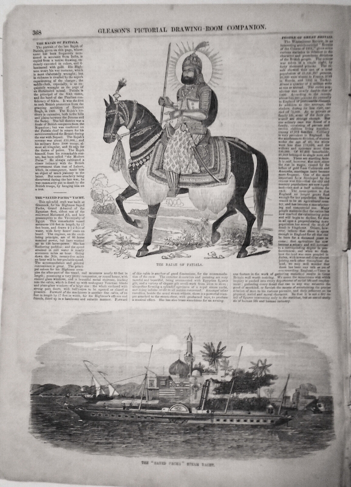 Gleason's Pictorial, June 10, 1854 - Andrew Jackson; Salisbury, CT; Hunterstown