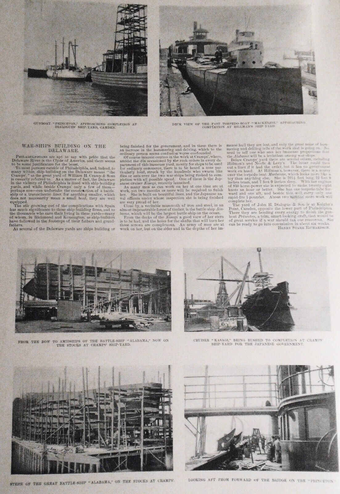 Harper's Weekly  April 2, 1898 - Original Remington - Training Cavalry; Cuba etc