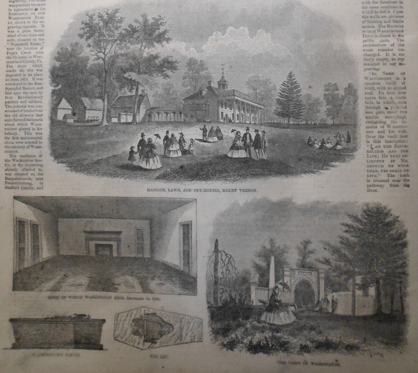 Lincoln entering Richmond, April 4, 1865 - in Harper's Weekly February 24, 1866