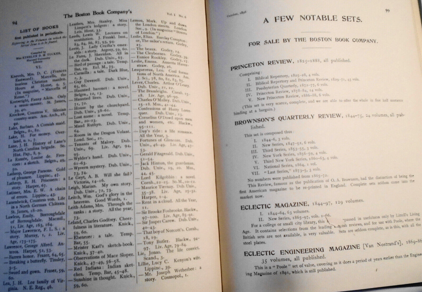 Bulletin of Bibliography, Volume 1, April 1897 to July 1899. Hardcover.