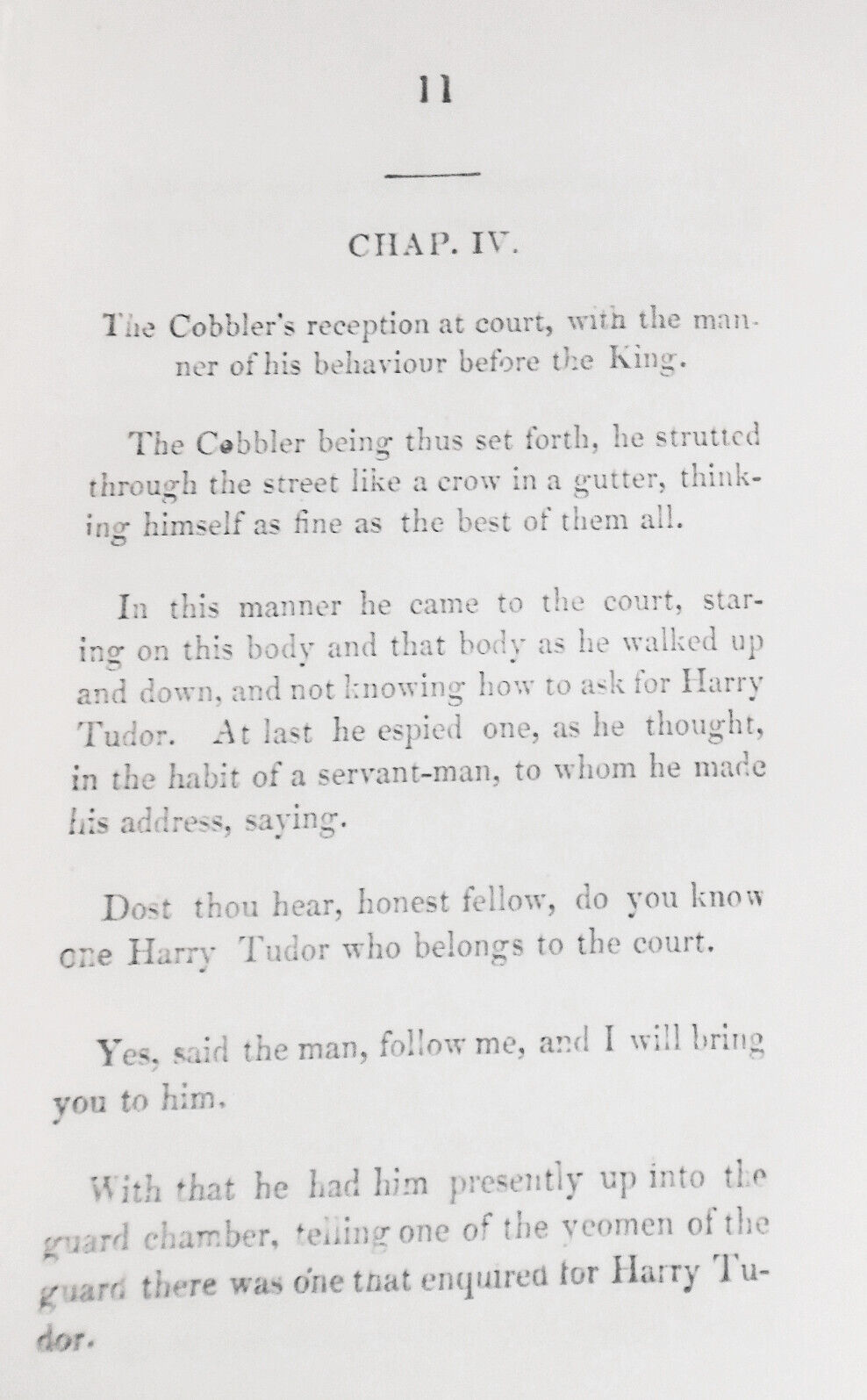 [Chapbook] The Comical History of the King and the Cobbler.  [1847]